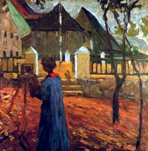 Gabriele Munter Painting In Kalimunz by Wassily Kandinsky Gabriele Munter Painting In Kalimunz by Wassily Kandinsky
