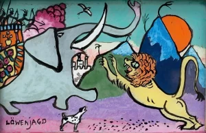 Lion Hunt (Löwenjagd) by Wassily Kandinsky