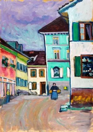 Murnau- Top Of The Johannisstrasse by Wassily Kandinsky
