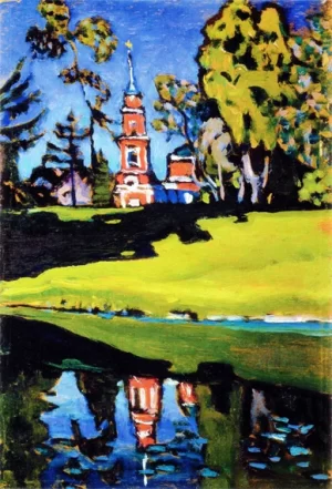 Akhtyrka, Red Church by Wassily Kandinsky Akhtyrka, Red Church by Wassily Kandinsky