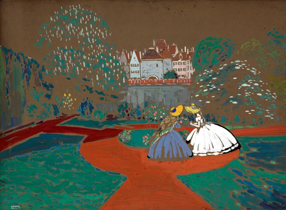 Die Rosen (Roses) by Wassily Kandinsky, oil painting reproduction on canvas Die Rosen (Roses) by Wassily Kandinsky