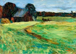 Vasilevskoë - Barn With Pony by Wassily Kandinsky Vasilevskoë - Barn With Pony by Wassily Kandinsky