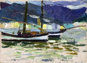 Fishing Boats, Sestri (Fischerboote, Sestri) by Wassily Kandinsky Fishing Boats, Sestri (Fischerboote, Sestri) by Wassily Kandinsky