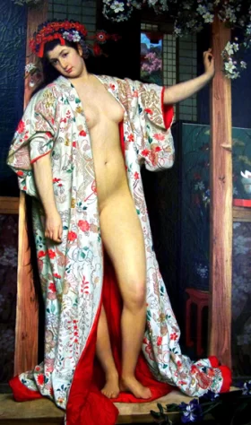 La Japonaise Au Bain by James Tissot - Oil Painting Reproduction La Japonaise Au Bain by James Tissot - Oil Painting Reproduction