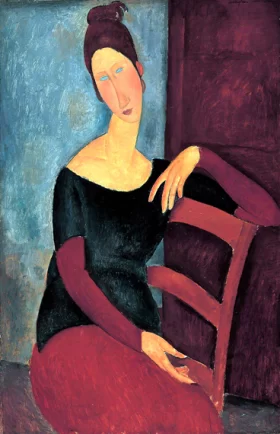 Jeanne Seated with the Arm Resting on the Back of the Chair 1918 by Amedeo Modigliani Jeanne Seated with the Arm Resting on the Back of the Chair 1918 by Amedeo Modigliani