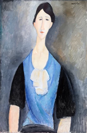 Young woman in Blue 1919 by Amedeo Modigliani