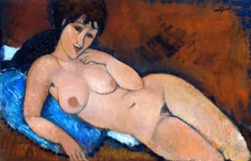 Nude on a Blue Cushion 1917 by Amedeo Modigliani Nude on a Blue Cushion 1917 by Amedeo Modigliani