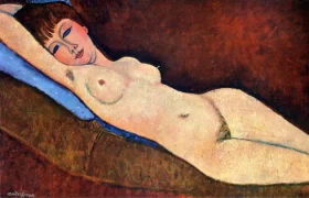 Reclining nude on Blue Cushion 1916 by Amedeo Modigliani
