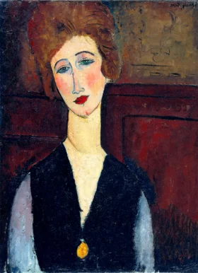 Bust of young woman 1917 by Amedeo Modigliani Bust of young woman 1917 by Amedeo Modigliani