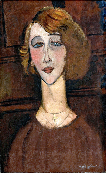 Renée 1917 by Amedeo Modigliani, oil painting reproduction on canvas Renée 1917 by Amedeo Modigliani
