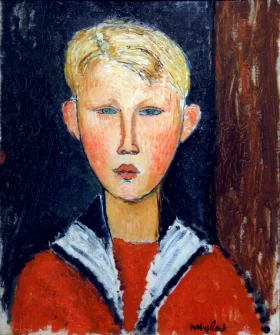 The Blue-Eyed Boy 1916 by Amedeo Modigliani The Blue-Eyed Boy 1916 by Amedeo Modigliani