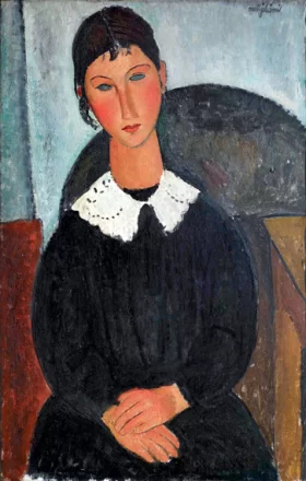 Elvira with a White Collar 1918 by Amedeo Modigliani Elvira with a White Collar 1918 by Amedeo Modigliani