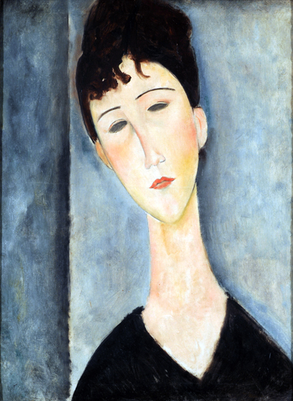 Figure of Woman by Amedeo Modigliani, oil painting reproduction on canvas Figure of Woman by Amedeo Modigliani