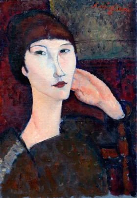Adrienne (Woman with Bangs) 1917 by Amedeo Modigliani Adrienne (Woman with Bangs) 1917 by Amedeo Modigliani