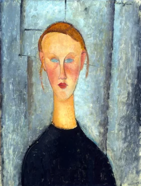 Girl with Blue Eyes 1918 by Amedeo Modigliani Girl with Blue Eyes 1918 by Amedeo Modigliani