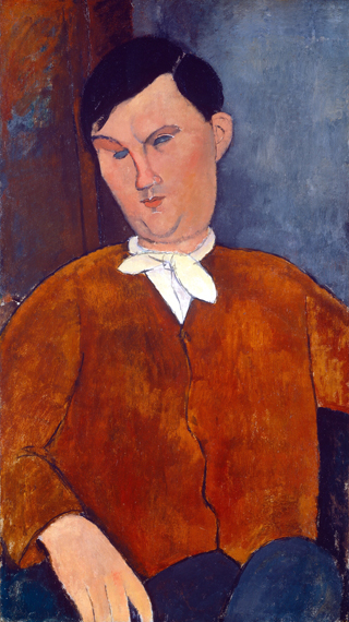 Monsieur Deleu 1916 by Amedeo Modigliani, oil painting reproduction on canvas Monsieur Deleu 1916 by Amedeo Modigliani