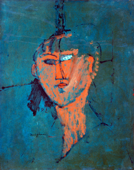 Tête Rouge 1915 by Amedeo Modigliani, oil painting reproduction on canvas Tête Rouge 1915 by Amedeo Modigliani