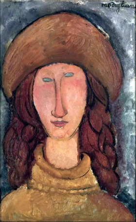 Portrait of Jeanne Hébuterne in a Hat by Amedeo Modigliani Portrait of Jeanne Hébuterne in a Hat by Amedeo Modigliani