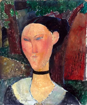 Woman with Velvet Ribbon by Amedeo Modigliani Woman with Velvet Ribbon by Amedeo Modigliani