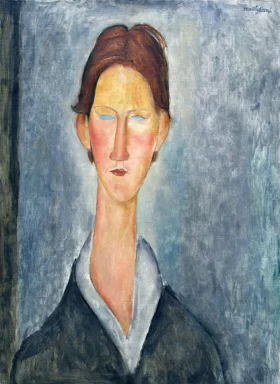 The Student 1918 by Amedeo Modigliani The Student 1918 by Amedeo Modigliani