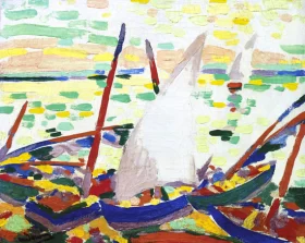 Bateaux sur la plage à Collioure by André Derain Bateaux sur la plage à Collioure by André Derain