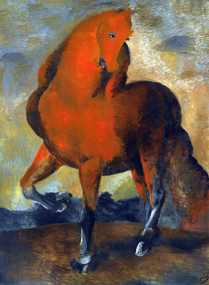 Le Cheval rouge by André Derain, oil painting reproduction on canvas Le Cheval rouge by André Derain