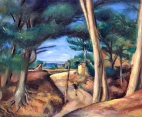 Chemin animé aux Lecques by André Derain Chemin animé aux Lecques by André Derain