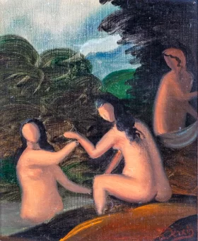 Trois jeunes femmes au bain by André Derain