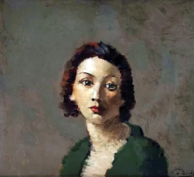 La rousse au corsage vert by André Derain