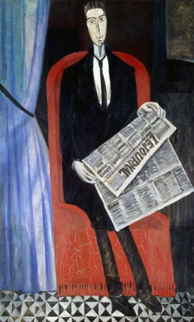 Portrait of a Man with a Newspaper Chevalier by André Derain Portrait of a Man with a Newspaper Chevalier by André Derain