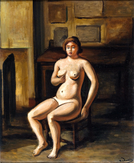 Nu assis by André Derain, oil painting reproduction on canvas Nu assis by André Derain