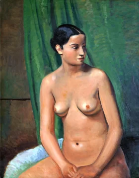 Nu devant un rideau vert by André Derain Nu devant un rideau vert by André Derain