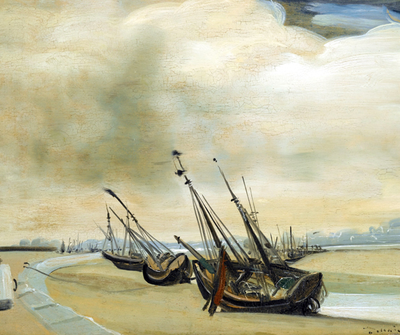Gravelines, Bateaux à Marée Basse by André Derain, oil painting reproduction on canvas Gravelines, Bateaux à Marée Basse by André Derain