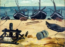 Gravelines, Barques Échouées by André Derain Gravelines, Barques Échouées by André Derain