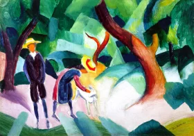Children With Goat by August Macke