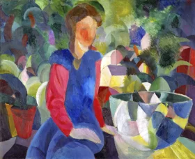 Woman With Fishbowl by August Macke