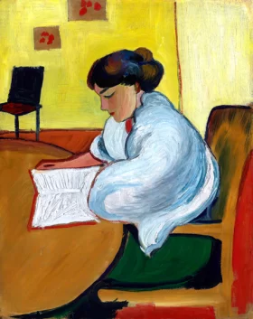 Lesende Frau by August Macke