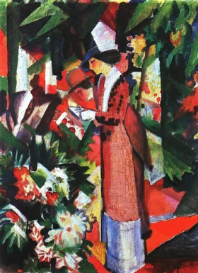 Walk With Flowers by August Macke