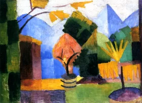 Garden On Lake Thun by August Macke