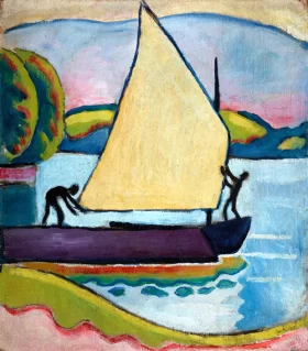 Segelboot Am Morgen by August Macke Segelboot Am Morgen by August Macke
