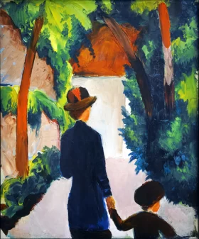 Mother And Child In The Park by August Macke Mother And Child In The Park by August Macke