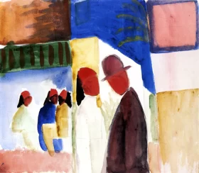 On The Street by August Macke On The Street by August Macke