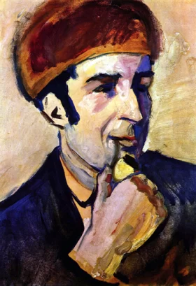 Portrait Of Franz Marc by August Macke
