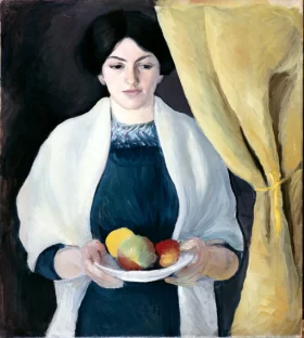 Portrait With Apples by August Macke Portrait With Apples by August Macke