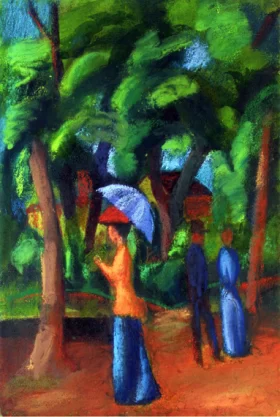 Walking In The Park by August Macke