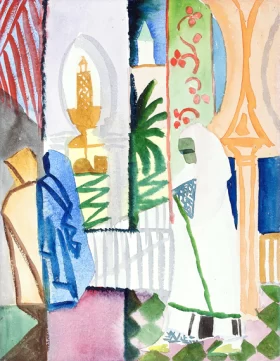 In Der Tempelhalle by August Macke In Der Tempelhalle by August Macke