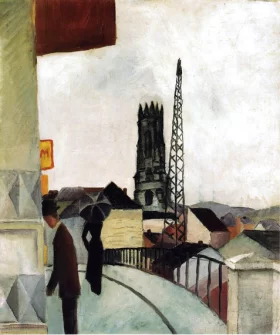 Cathedral At Freiburg by August Macke Cathedral At Freiburg by August Macke