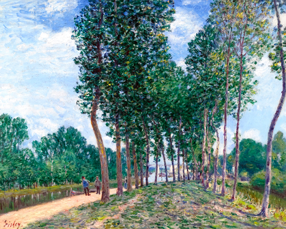 Bords Du Loing Près de Moret by Alfred Sisley, oil painting reproduction on canvas Bords Du Loing Près de Moret by Alfred Sisley