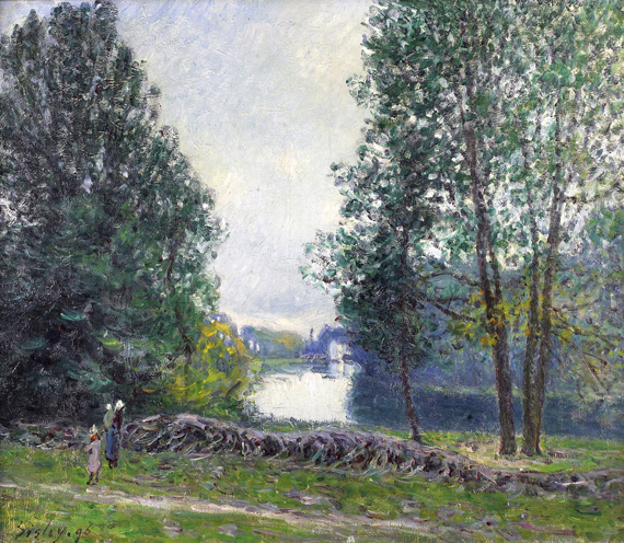 Bords Du Loing by Alfred Sisley, oil painting reproduction on canvas Bords Du Loing by Alfred Sisley