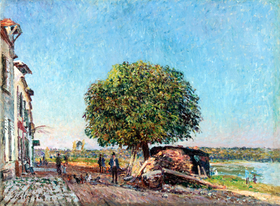 Le Marronnier à Saint Mammès by Alfred Sisley
